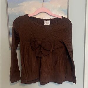 Just Lizzy brown bow top